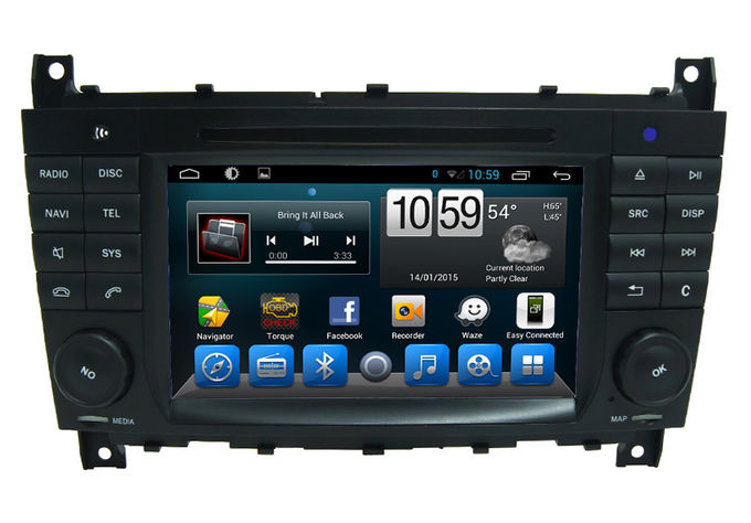 Multimédios centrais GPS do carro video de HD para o sistema do andróide do núcleo do quadrilátero da C-classe do Benz