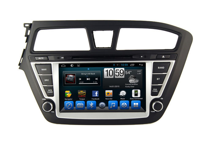 Navegação de GPS do carro do andróide do ruído do núcleo 2 do quadrilátero com o reprodutor de DVD de rádio para Hyundai I20